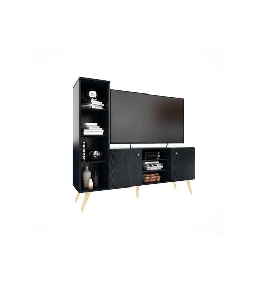DL883 RACK LINEA ESCANDINAVA TV 55'' 2PTAS 140x155x35 cm